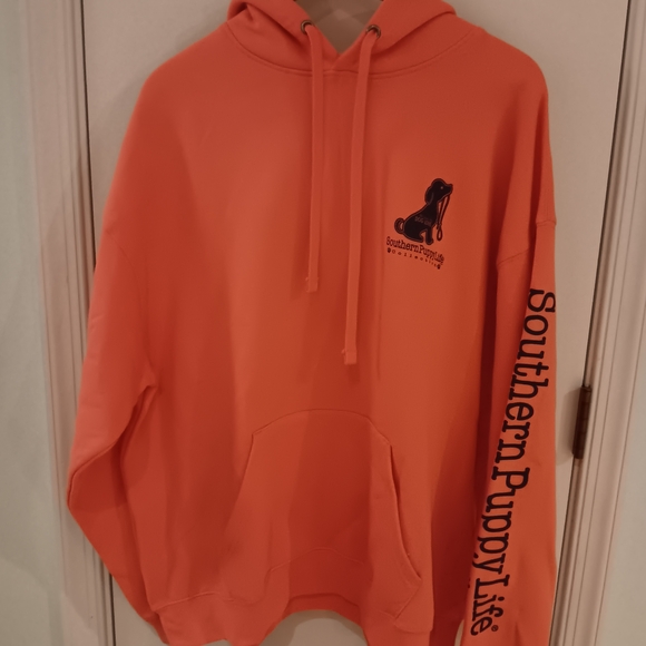 CO Orange Dog Graphic Hoodie with Navy Print - Picture 4 of 5